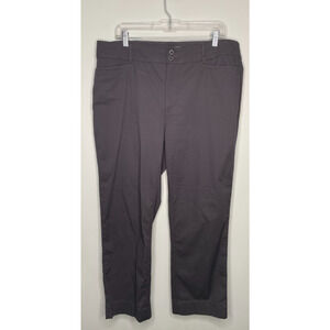 LOFT Women's Straight Crop Pants Slate Gray Size 14
